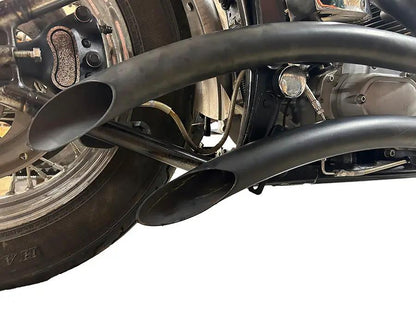 Wyatt Gatling Smooth Radius Pipe Set Black for Harley Davidson FXST (1986-1995) by Wyatt Gatling
