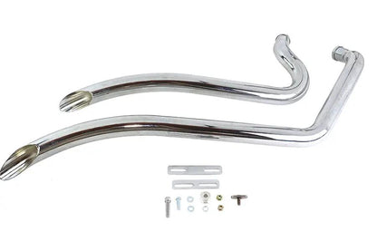Wyatt Gatling Smooth Radius Pipe Set Chrome for Harley Davidson FXST (2007-2016) by Wyatt Gatling