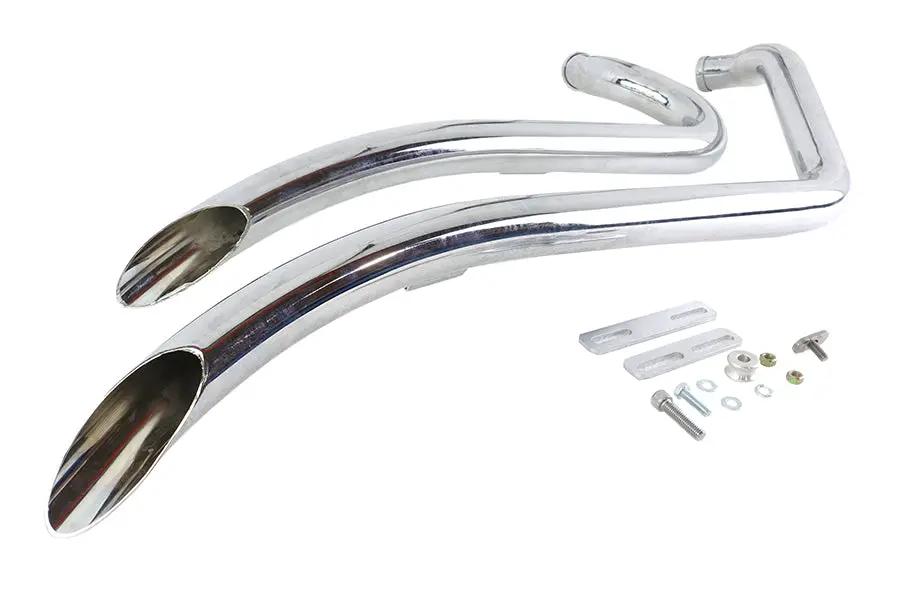 Wyatt Gatling Smooth Radius Pipe Set Chrome for Harley Davidson FXST (2007-2016) by Wyatt Gatling