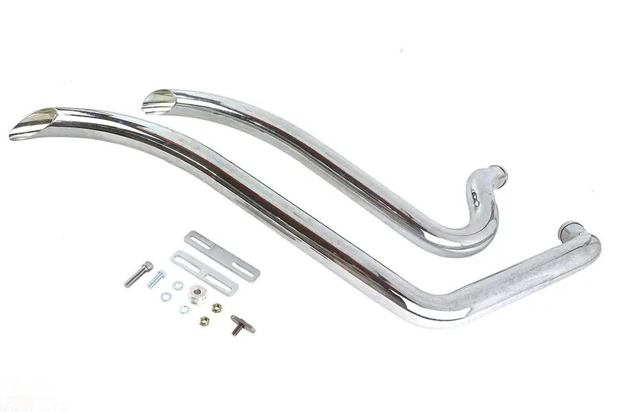 Wyatt Gatling Smooth Radius Pipe Set Chrome for Harley Davidson FXST (2007-2016) by Wyatt Gatling