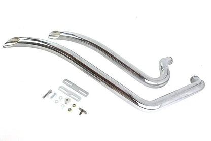 Wyatt Gatling Smooth Radius Pipe Set Chrome for Harley Davidson FXST (2007-2016) by Wyatt Gatling
