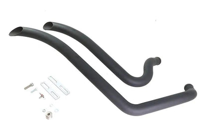 Wyatt Gatling Smooth Radius Pipe Set Black for Harley Davidson FXST (2007-2016) by Wyatt Gatling