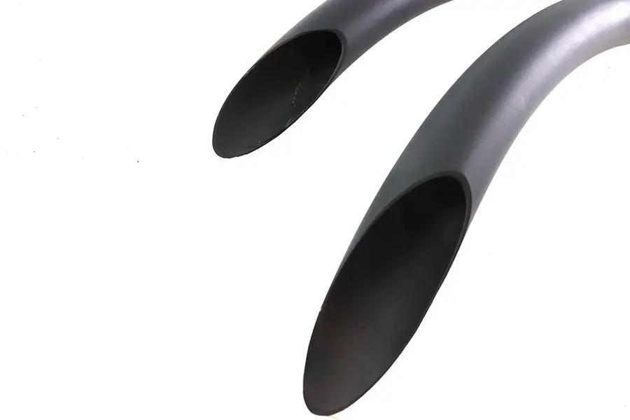 Wyatt Gatling Smooth Radius Pipe Set Black for Harley Davidson FXST (2007-2016) by Wyatt Gatling