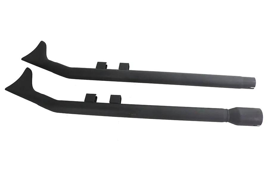 V-Twin FLT Upsweep Straight Fishtail Set with Black Finish for Harley Davidson FLT Models by V-Twin