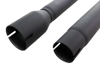 V-Twin FLT Upsweep Straight Fishtail Set with Black Finish for Harley Davidson FLT Models by V-Twin