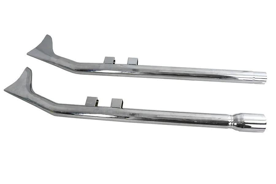 V-Twin FLT Upsweep Straight Fishtail Exhaust Set for Harley Davidson FLT Models by V-Twin