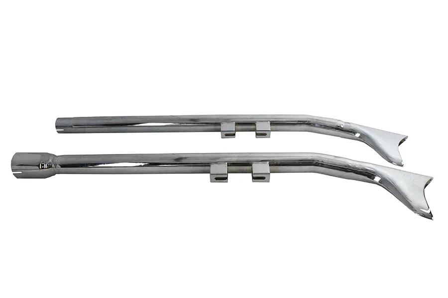 V-Twin FLT Upsweep Straight Fishtail Exhaust Set for Harley Davidson FLT Models by V-Twin