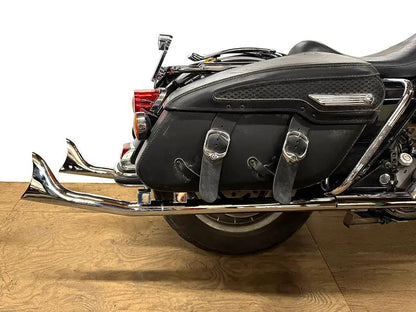 V-Twin FLT Upsweep Straight Fishtail Exhaust Set Chrome Part 7979 for Harley Davidson FLT Models by V-Twin