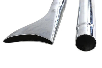 V-Twin FLT Upsweep Straight Fishtail Exhaust Set Chrome Part 7979 for Harley Davidson FLT Models by V-Twin