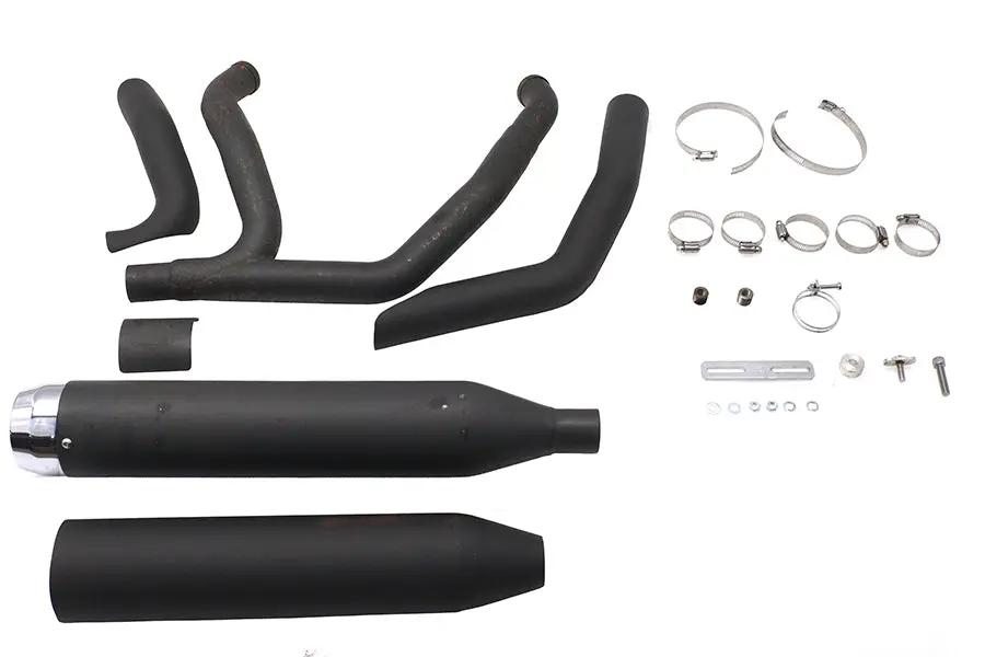 Wyatt Gatling Super Sport Exhaust System for Harley Davidson FLST – Black Finish by Wyatt Gatling