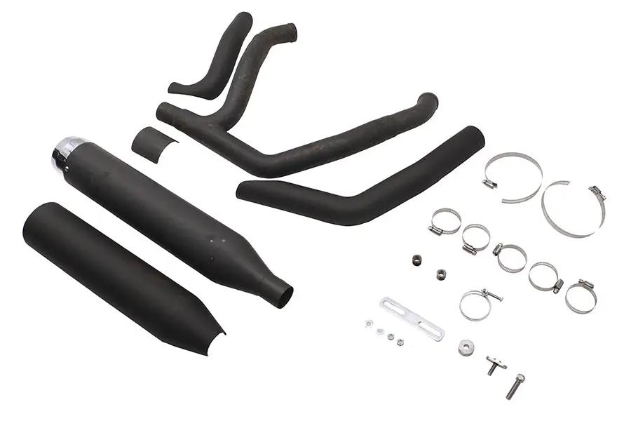 Wyatt Gatling Super Sport Exhaust System for Harley Davidson FLST – Black Finish by Wyatt Gatling