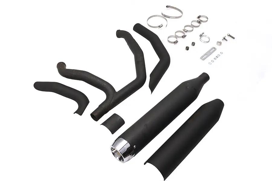 Wyatt Gatling Super Sport Exhaust System for Harley Davidson FLST – Black Finish by Wyatt Gatling