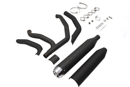 Wyatt Gatling Super Sport Exhaust System for Harley Davidson FLST – Black Finish by Wyatt Gatling
