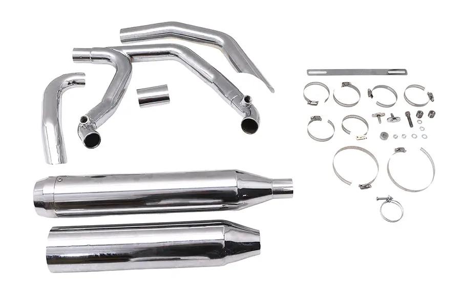 Wyatt Gatling Super Sport Exhaust System in Black for Harley Davidson FLST by Wyatt Gatling