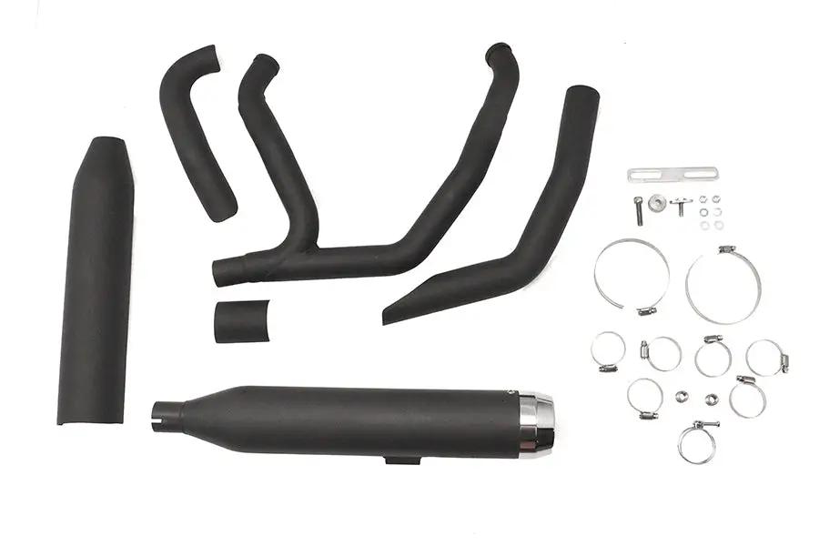 Wyatt Gatling Super Sport Exhaust System Black for Harley Davidson FXST by Wyatt Gatling