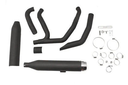 Wyatt Gatling Super Sport Exhaust System Black for Harley Davidson FXST by Wyatt Gatling