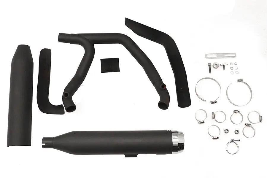 Wyatt Gatling Super Sport Exhaust System Black for Harley Davidson FXST by Wyatt Gatling