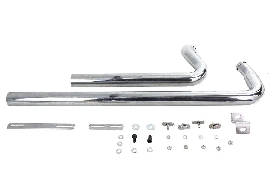 V-Twin Exhaust Drag Pipe Set Chrome Shotgun Style for Harley Davidson FXST (1986-1995) by V-Twin