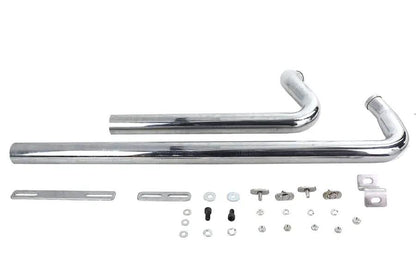 V-Twin Exhaust Drag Pipe Set Chrome Shotgun Style for Harley Davidson FXST (1986-1995) by V-Twin