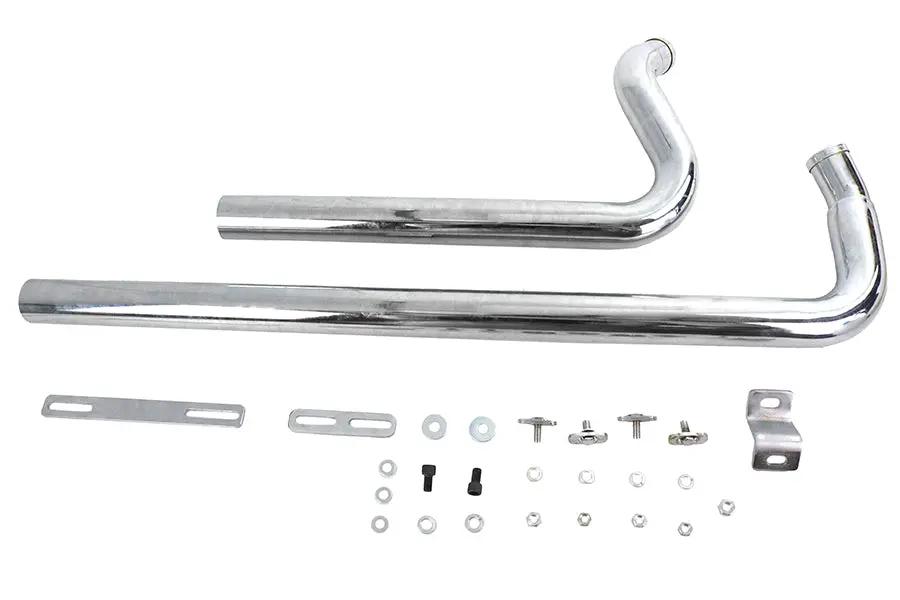 V-Twin Exhaust Drag Pipe Set Chrome Shotgun Style for Harley Davidson FXST (1986-1995) by V-Twin