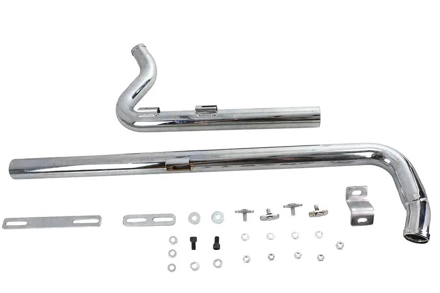 V-Twin Exhaust Drag Pipe Set Chrome Shotgun Style for Harley Davidson FXST (1986-1995) by V-Twin