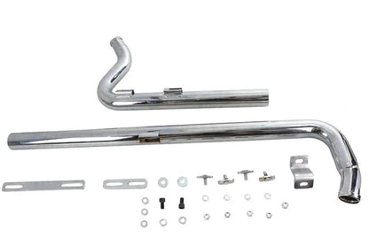 V-Twin Exhaust Drag Pipe Set Chrome Shotgun Style for Harley Davidson FXST (1986-1995) by V-Twin
