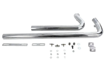 V-Twin Exhaust Drag Pipe Set Chrome Shotgun Style for Harley Davidson FXST (2007-2016) by V-Twin