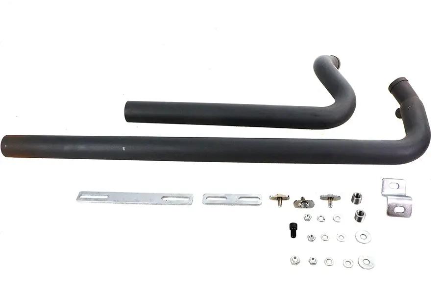 V-Twin Exhaust Drag Pipe Set Black Shotgun Style for Harley Davidson FXST by V-Twin