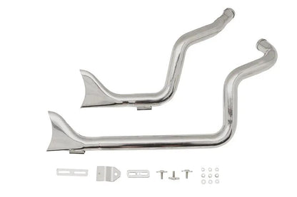 V-Twin XL Staggered Fishtail Exhaust System Chrome for Harley Davidson XL (1986-1995) by V-Twin