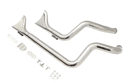 V-Twin XL Staggered Fishtail Exhaust System Chrome for Harley Davidson XL (1986-1995) by V-Twin