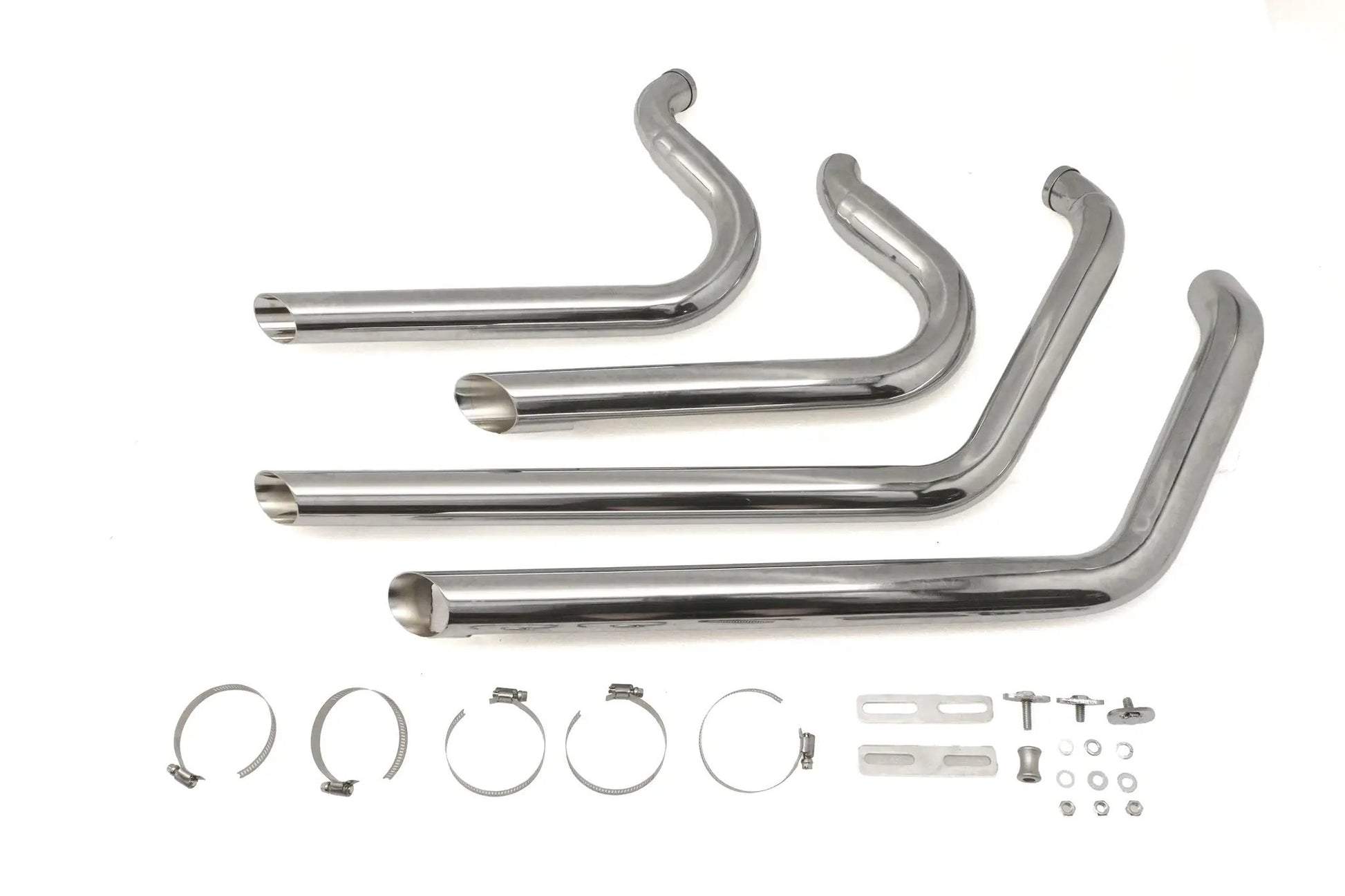 V-Twin Exhaust Drag Pipe Set Short Shots Chrome for Harley Davidson FXST by V-Twin