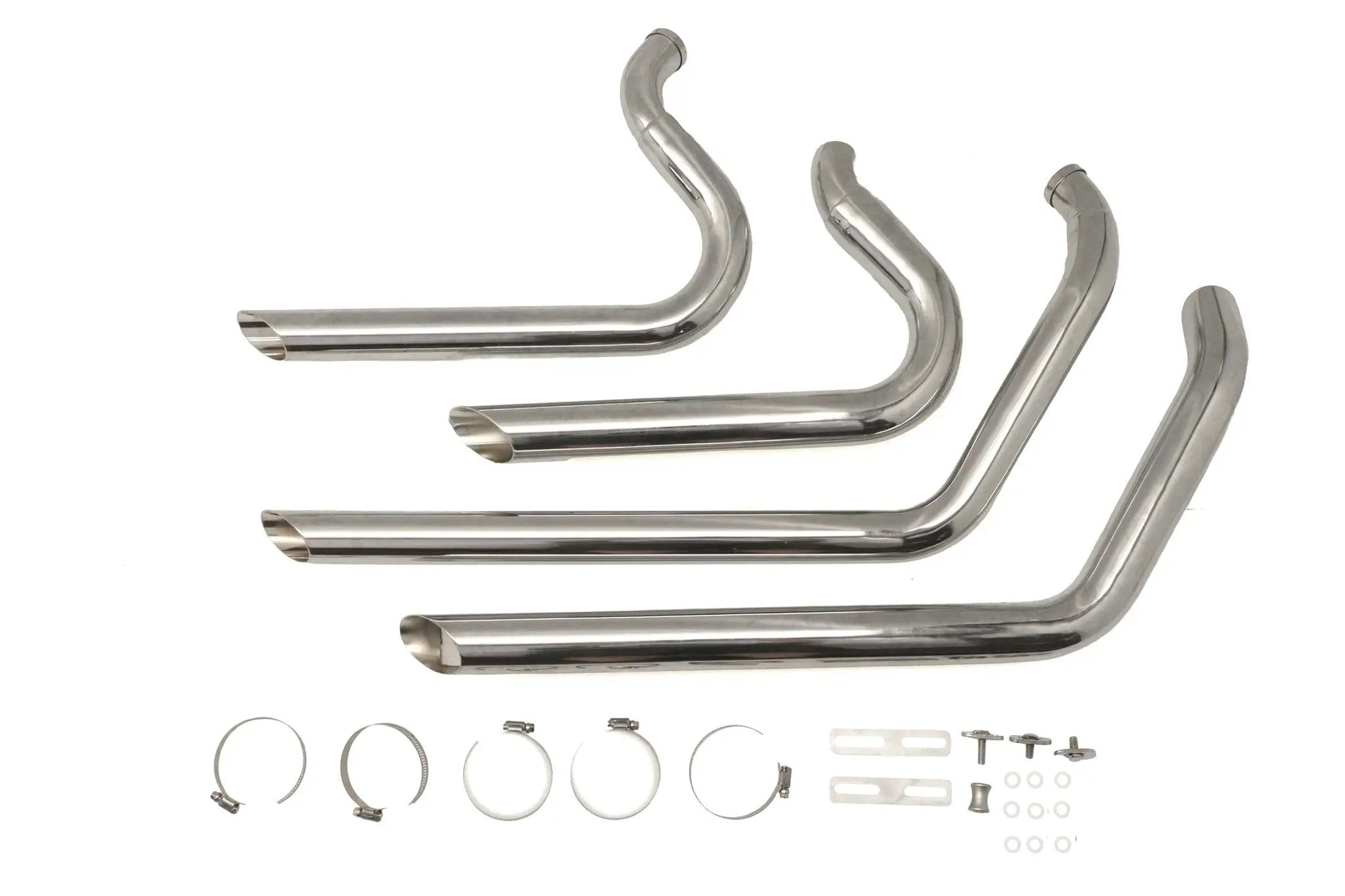 V-Twin Exhaust Drag Pipe Set Short Shots Chrome for Harley Davidson FXST by V-Twin