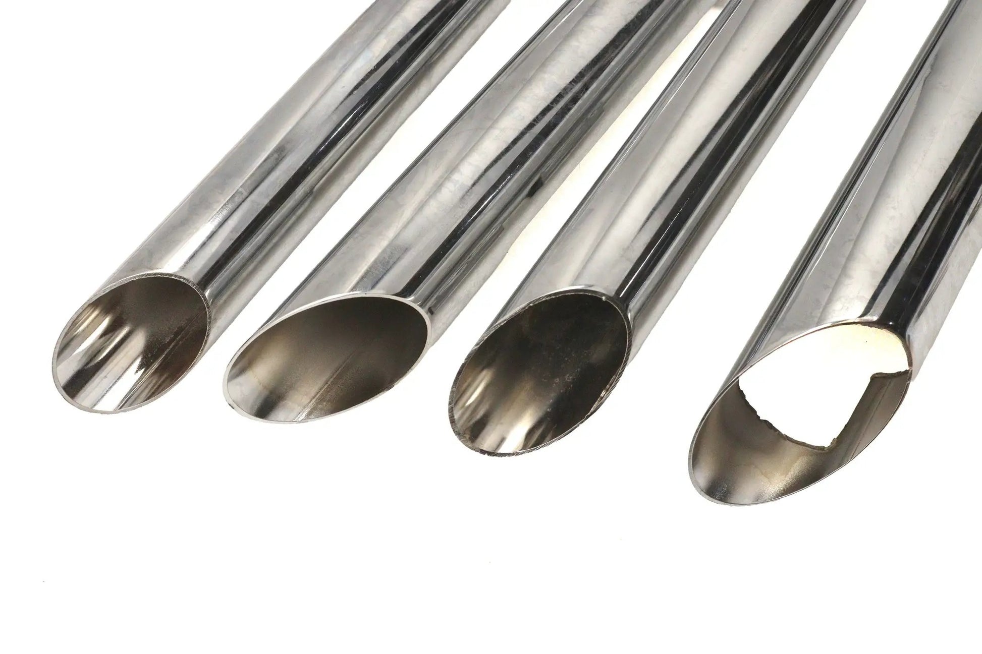 V-Twin Exhaust Drag Pipe Set Short Shots Chrome for Harley Davidson FXST by V-Twin
