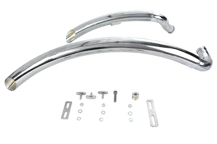 Wyatt Gatling Street Sweeper Exhaust Pipe Set Chrome for Harley Davidson FXST (1986-1995) by Wyatt Gatling