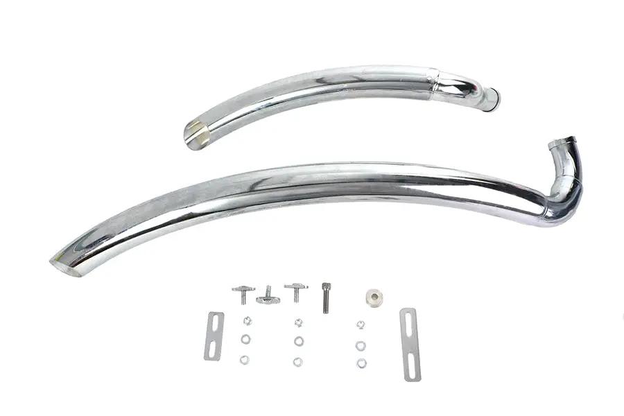 Wyatt Gatling Street Sweeper Exhaust Pipe Set Chrome for Harley Davidson FXST (1986-1995) by Wyatt Gatling