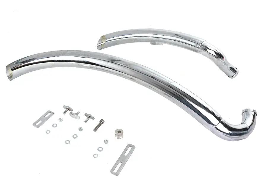 Wyatt Gatling Street Sweeper Exhaust Pipe Set Chrome for Harley Davidson FXST (1986-1995) by Wyatt Gatling