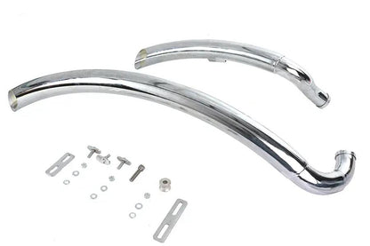 Wyatt Gatling Street Sweeper Exhaust Pipe Set Chrome for Harley Davidson FXST (1986-1995) by Wyatt Gatling
