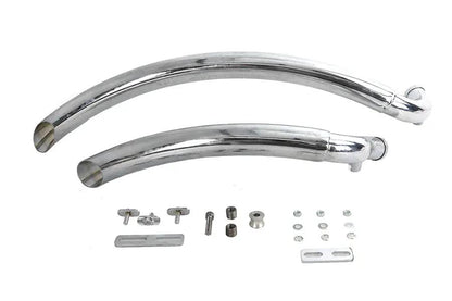 Wyatt Gatling Street Sweeper Exhaust Pipe Set Chrome for Harley Davidson FXST (2007-2016) by Wyatt Gatling