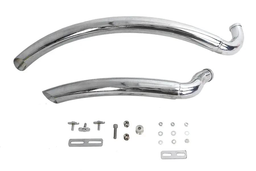 Wyatt Gatling Street Sweeper Exhaust Pipe Set Chrome for Harley Davidson FXST (2007-2016) by Wyatt Gatling