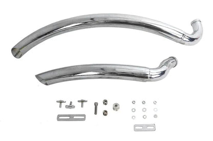 Wyatt Gatling Street Sweeper Exhaust Pipe Set Chrome for Harley Davidson FXST (2007-2016) by Wyatt Gatling
