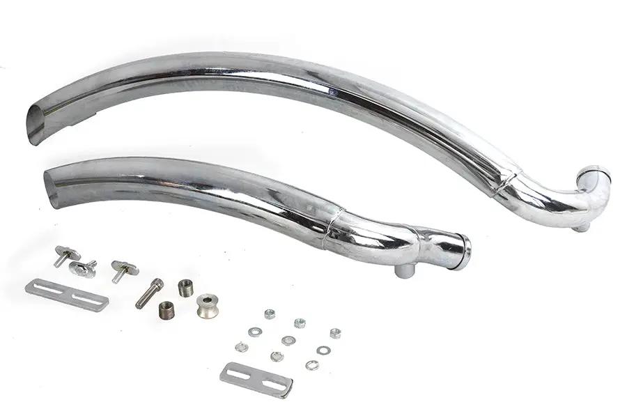 Wyatt Gatling Street Sweeper Exhaust Pipe Set Chrome for Harley Davidson FXST (2007-2016) by Wyatt Gatling