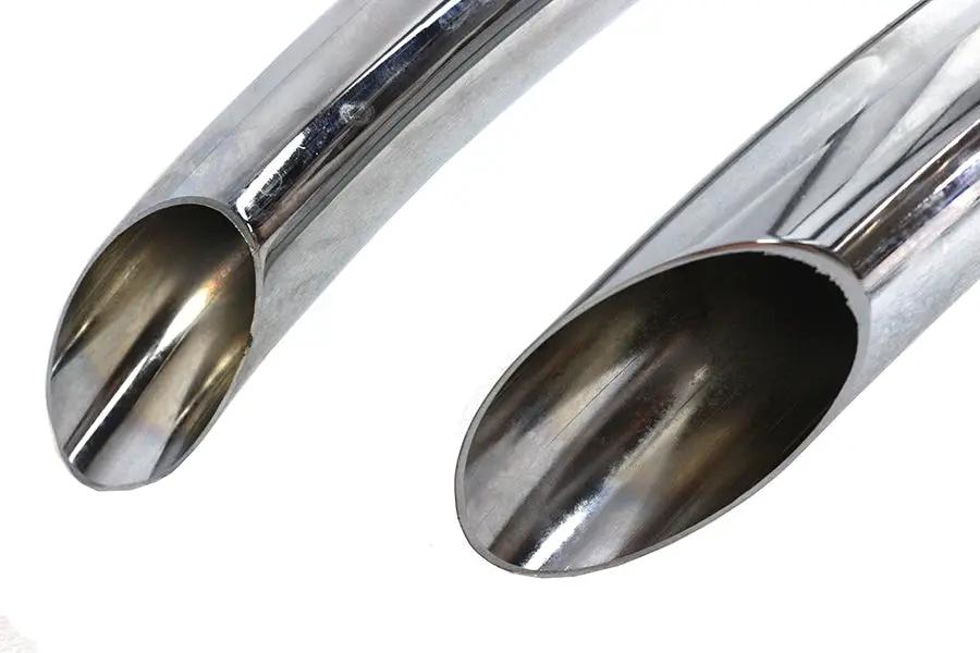Wyatt Gatling Street Sweeper Exhaust Pipe Set Chrome for Harley Davidson FXST (2007-2016) by Wyatt Gatling