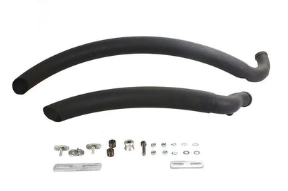 Wyatt Gatling Street Sweeper Exhaust Pipe Set Black for Harley Davidson FXST (2007-2016) by Wyatt Gatling