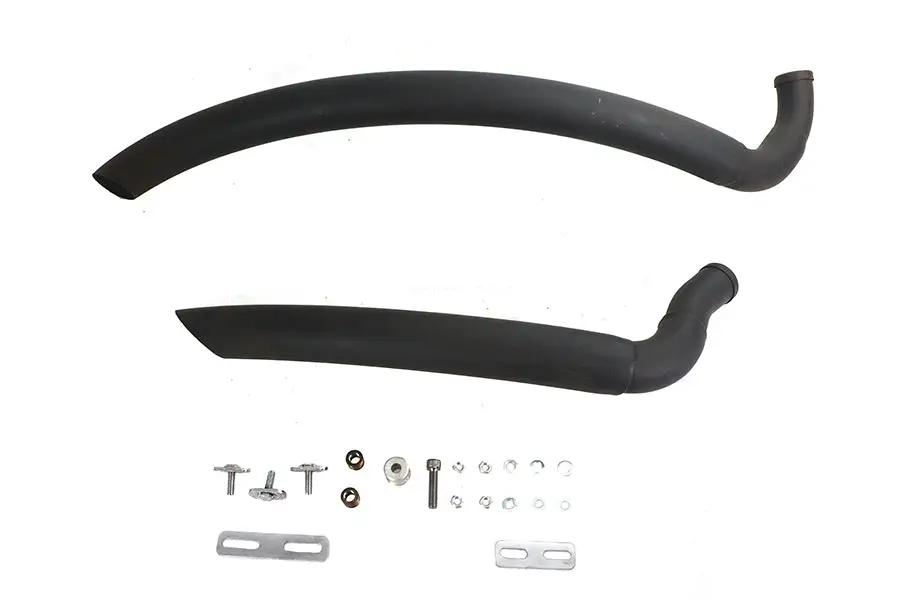 Wyatt Gatling Street Sweeper Exhaust Pipe Set Black for Harley Davidson FXST (2007-2016) by Wyatt Gatling