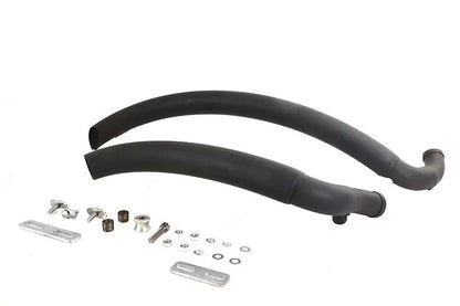 Wyatt Gatling Street Sweeper Exhaust Pipe Set Black for Harley Davidson FXST (2007-2016) by Wyatt Gatling