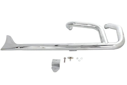Wyatt Gatling 2:1 Fishtail Exhaust Header Pipe - Chrome Finish for Harley Davidson XL (1985-1994) by Wyatt Gatling