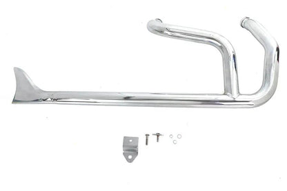 Wyatt Gatling 2:1 Fishtail Exhaust Header Pipe - Chrome Finish for Harley Davidson XL (1985-1994) by Wyatt Gatling