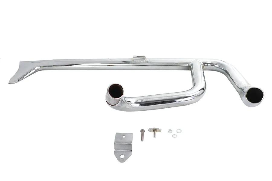 Wyatt Gatling 2:1 Fishtail Exhaust Header Pipe - Chrome Finish for Harley Davidson XL (1985-1994) by Wyatt Gatling