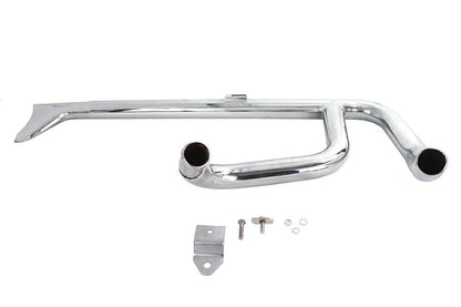 Wyatt Gatling 2:1 Fishtail Exhaust Header Pipe - Chrome Finish for Harley Davidson XL (1985-1994) by Wyatt Gatling