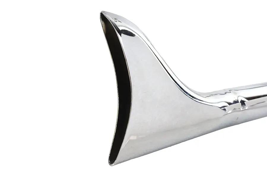 Wyatt Gatling 2:1 Fishtail Exhaust Header Pipe - Chrome Finish for Harley Davidson XL (1985-1994) by Wyatt Gatling